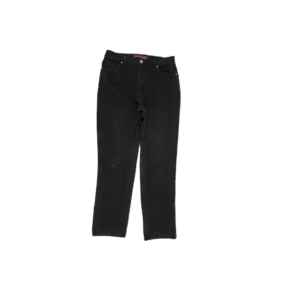 Gloria Vanderbilt Amanda Straight Leg Womens size 10 Black Denim jeans